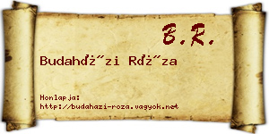 Budaházi Róza névjegykártya