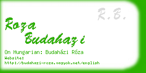 roza budahazi business card
